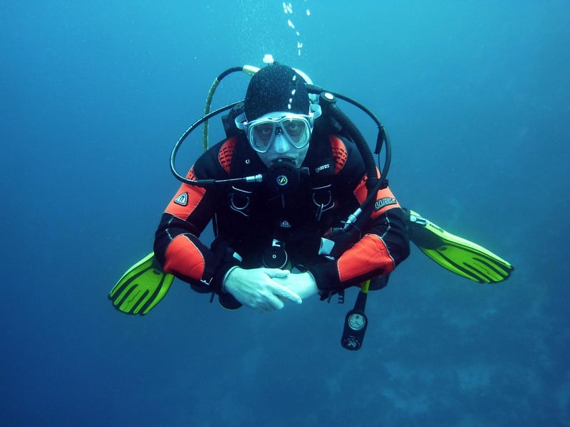 Diver exploring underwater