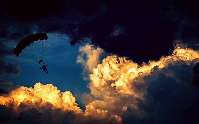 Skydiver in freefall